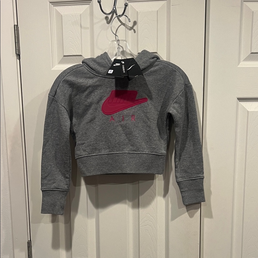 NWT-Nike Kids Charcoal and Magenta Hoodie